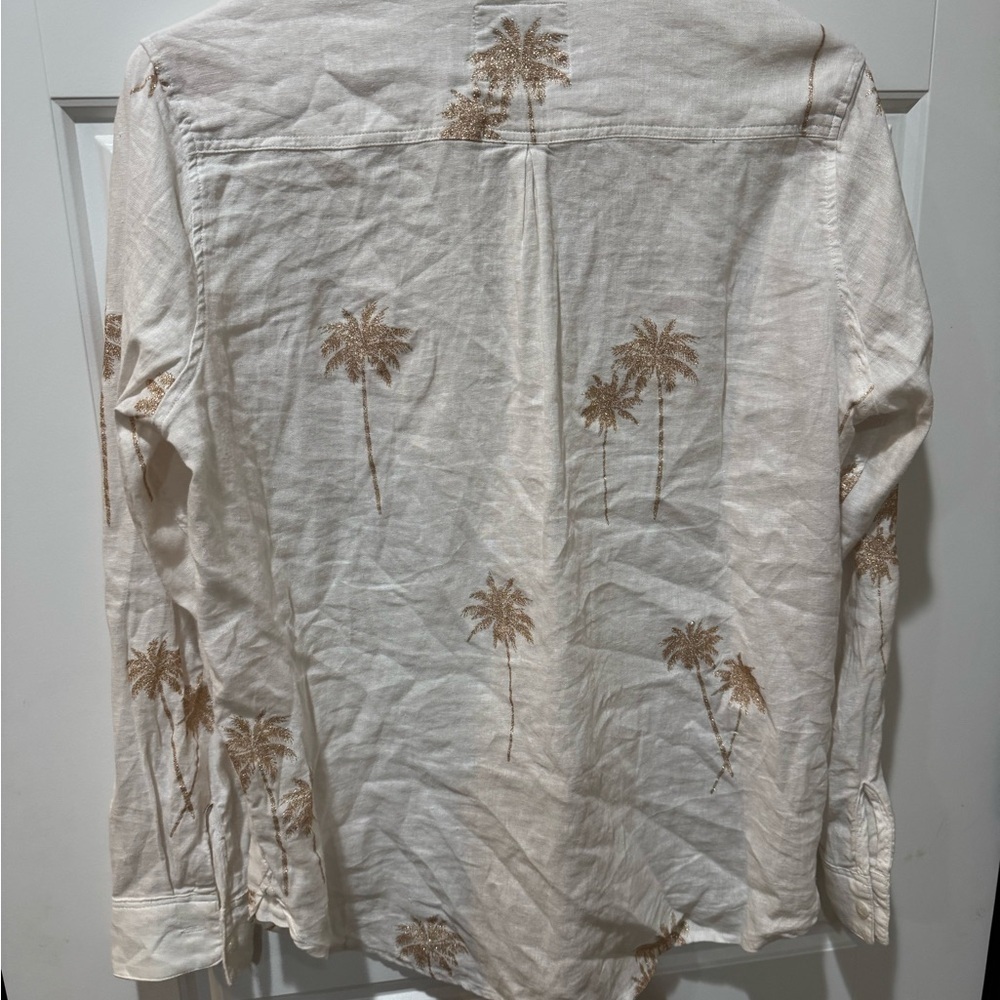 Charli Palm Trees Linen Blend Shirt by Rails | Nordstrom| Vacation| Resortwear - Picture 6 of 6